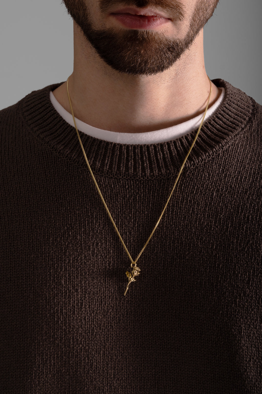 MATERIAL: PRATA BANHADA A OURO |  Colar Rose PRATA BANHADA A OURO Modelo em Prata 925