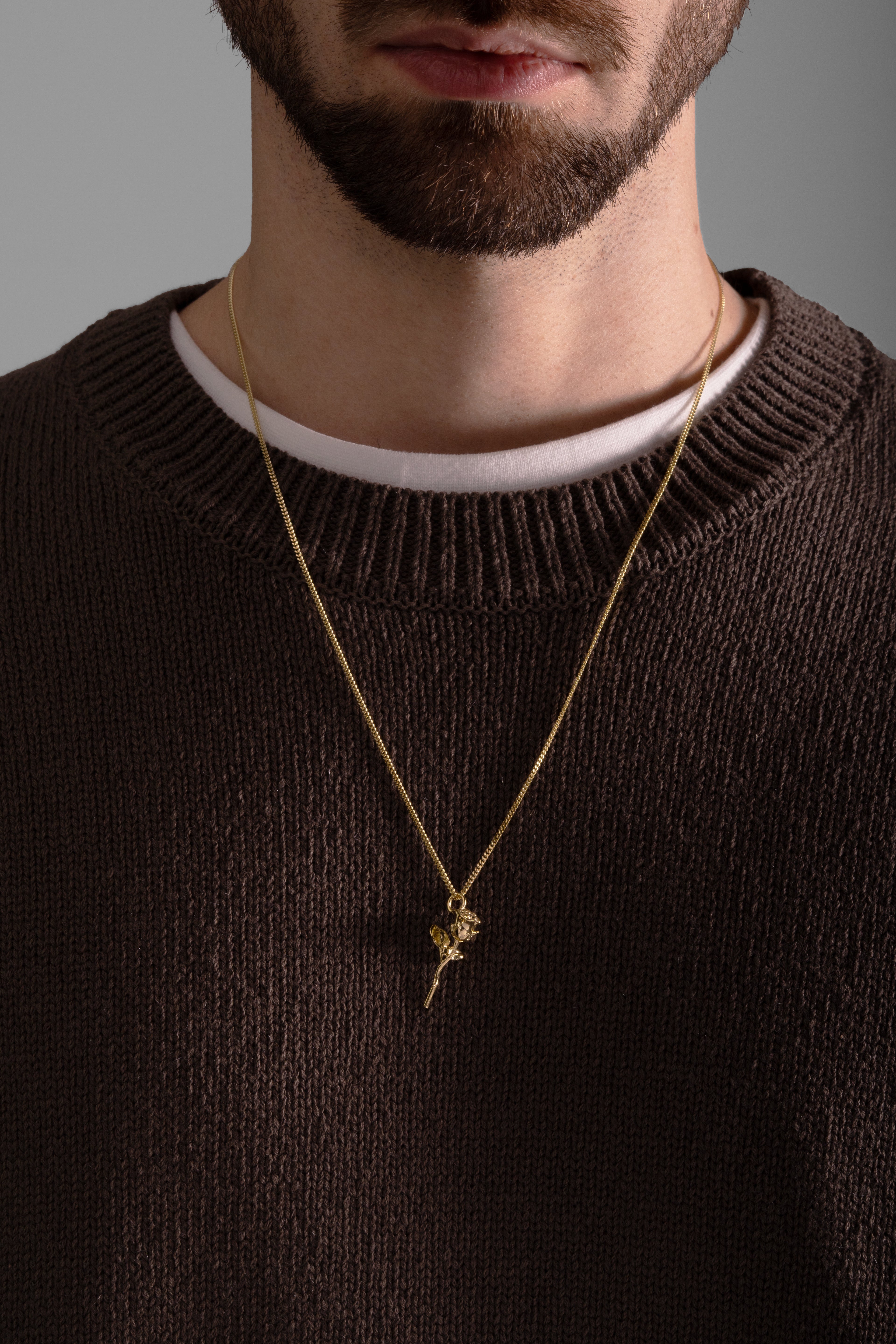MATERIAL: PRATA BANHADA A OURO |  Colar Rose PRATA BANHADA A OURO Modelo em Prata 925