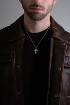 MATERIAL: PRATA 925 OXIDADA |  Colar Russian Cross PRATA 925 OXIDADA Modelo em Prata 925