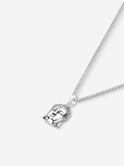 MATERIAL: PRATA | Colar Buddha em Prata Oxidada 925