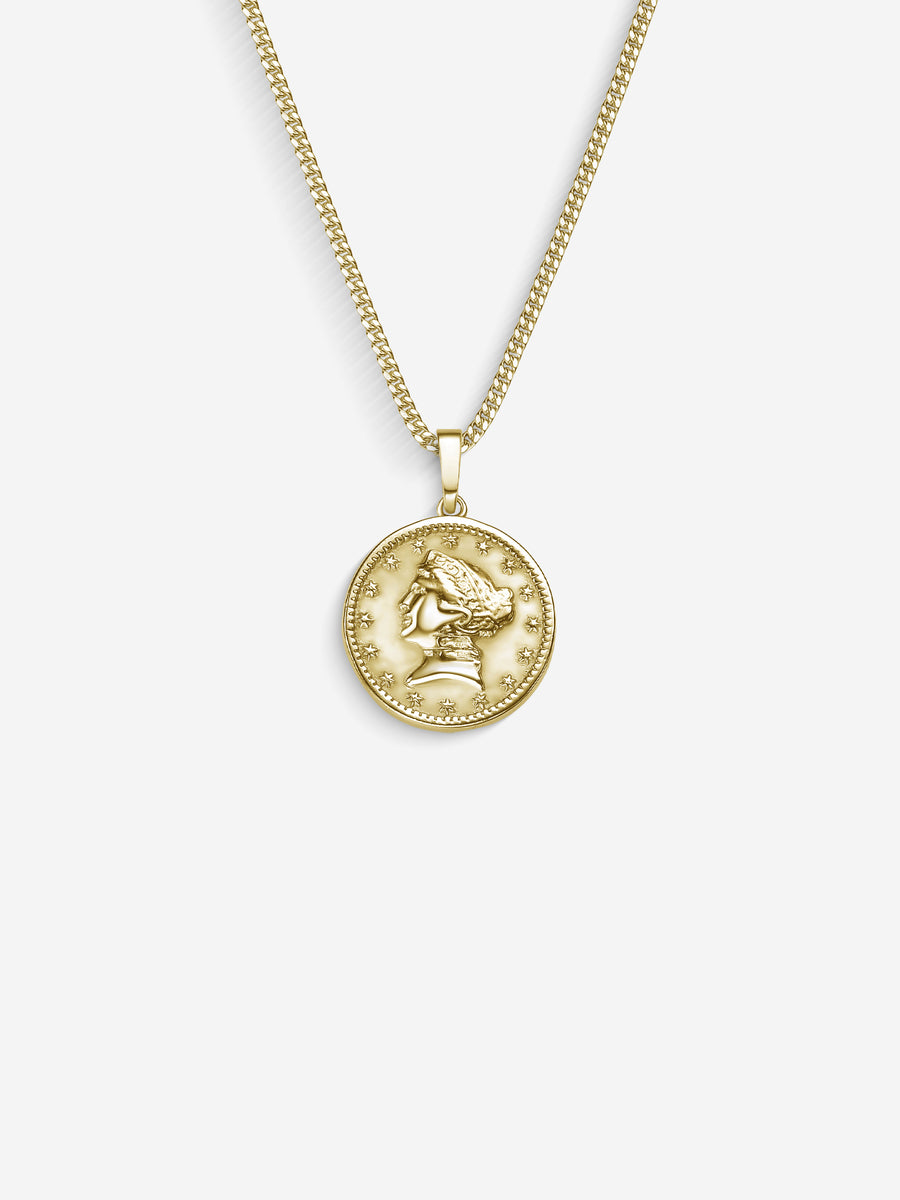 MATERIAL: PRATA BANHADA A OURO | Colar Coin em Prata 925 banhada a Ouro 18k
