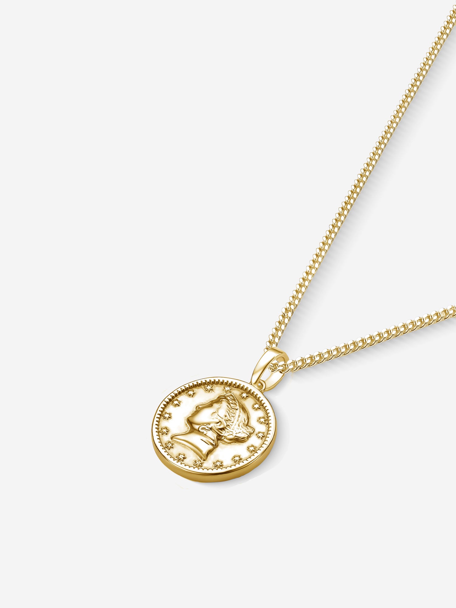 MATERIAL: PRATA BANHADA A OURO | Colar Coin em Prata 925 banhada a Ouro 18k