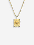 Colar Compass II Large — Ouro & Prata
