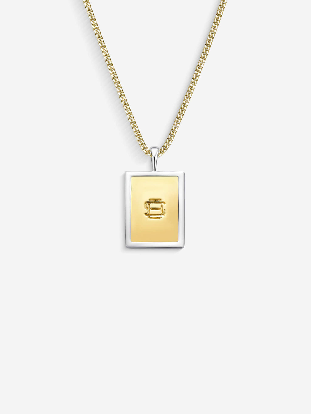 Colar Compass II Large — Ouro & Prata