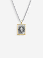 Colar Compass II Large — Prata & Ouro