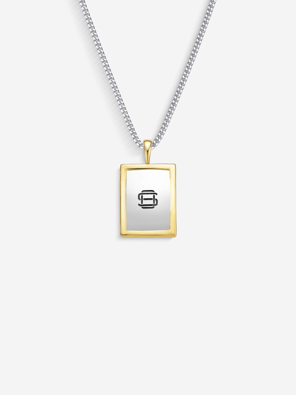 Colar Compass II Large — Prata & Ouro