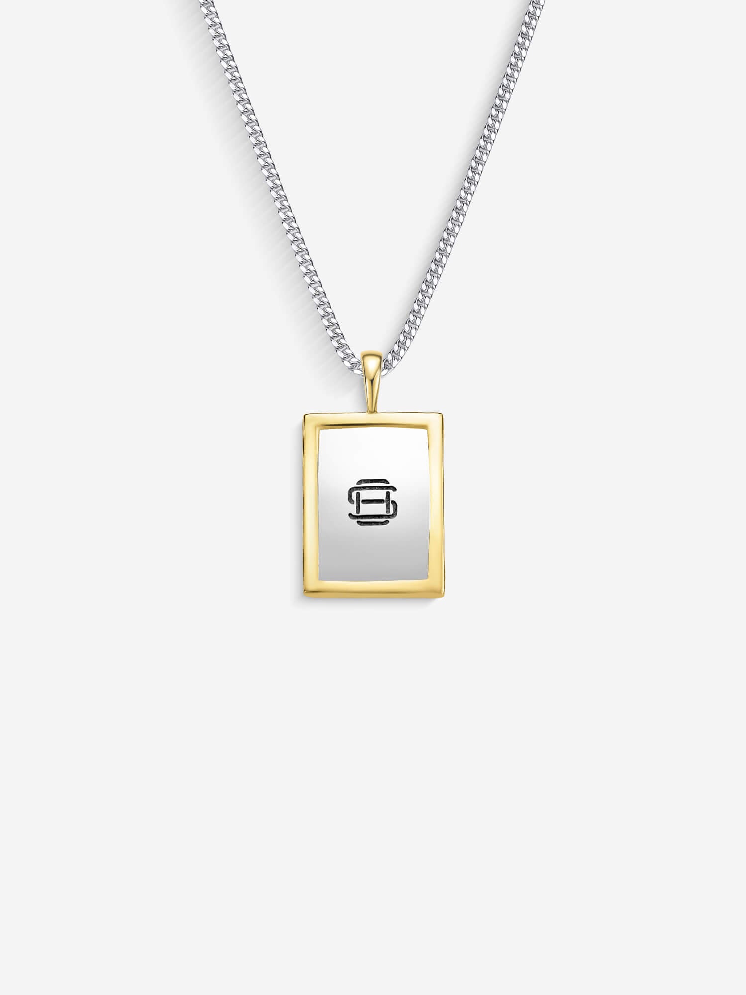 Colar Compass II Large — Prata & Ouro
