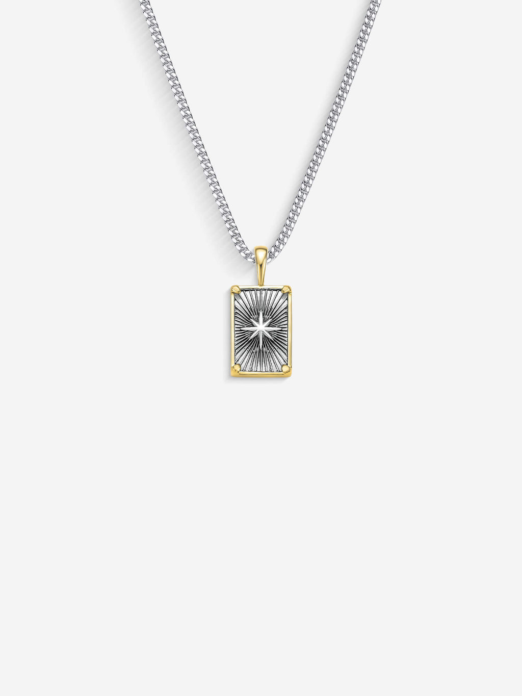 Colar Compass II — Prata & Ouro
