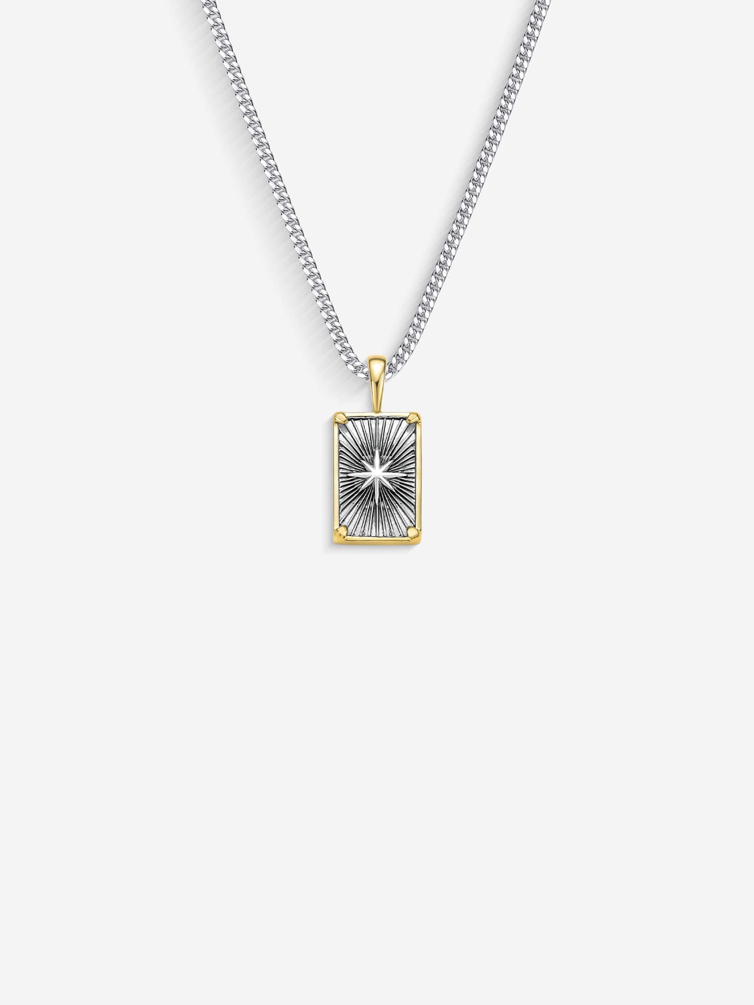 Colar Compass II — Prata & Ouro