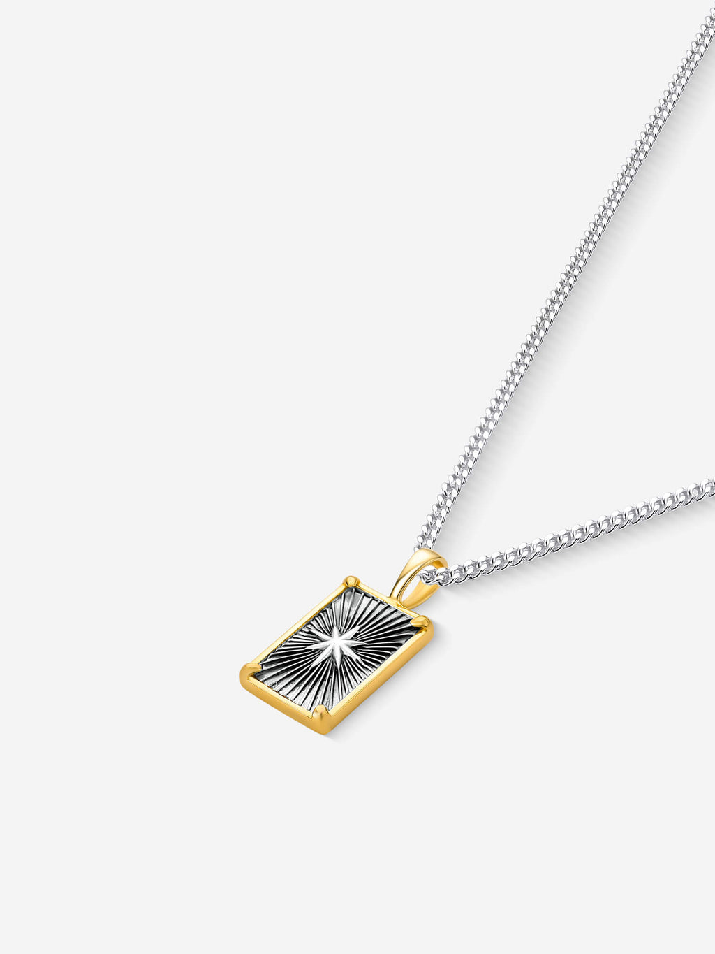 Colar Compass II — Prata & Ouro