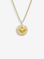 Colar Compass I Large — Ouro & Prata