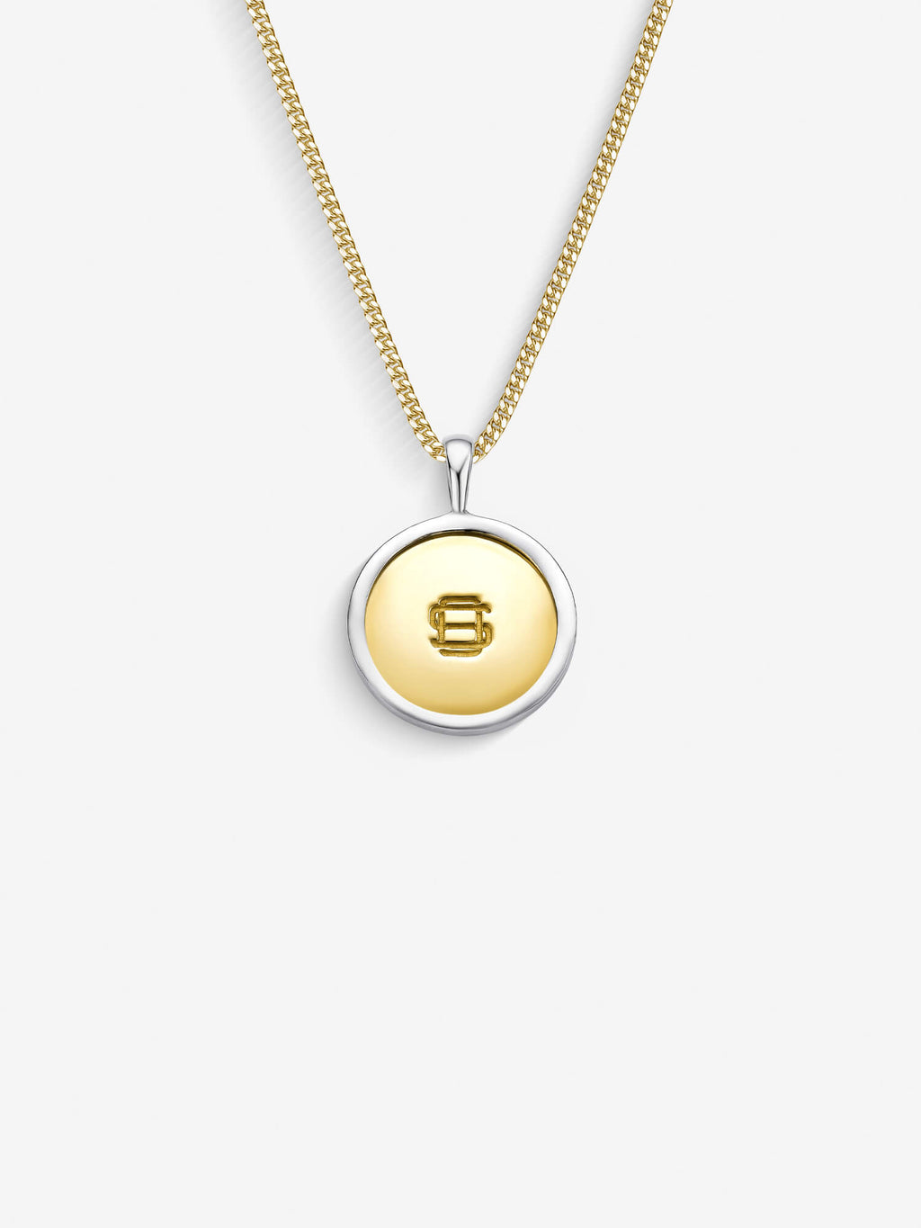 Colar Compass I Large — Ouro & Prata