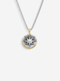 Colar Compass I Large — Prata & Ouro