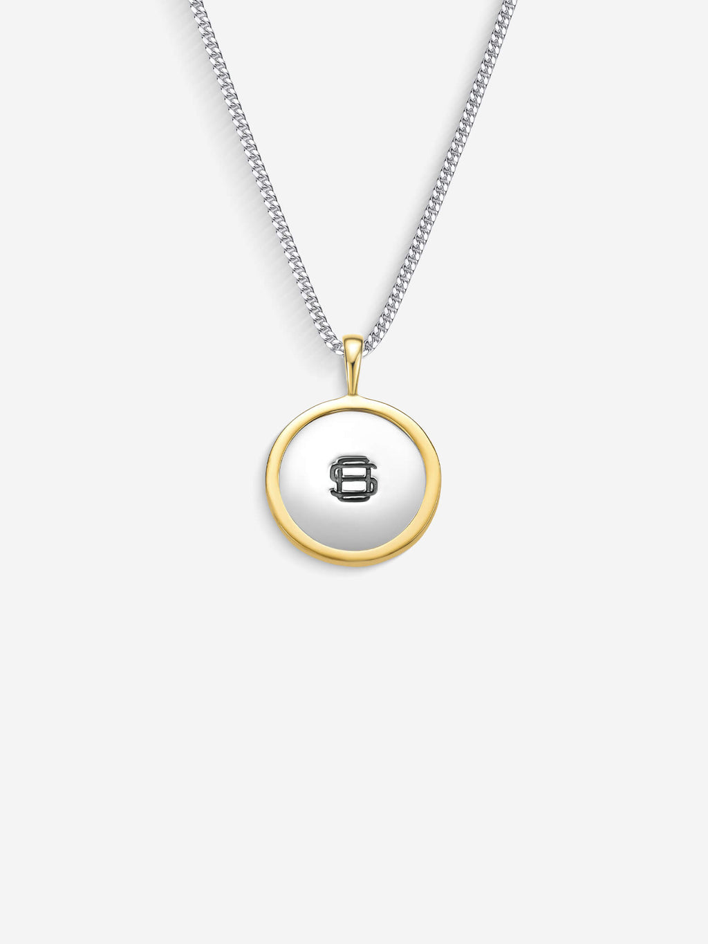 Colar Compass I Large — Prata & Ouro