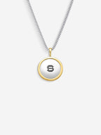Colar Compass I Large — Prata & Ouro