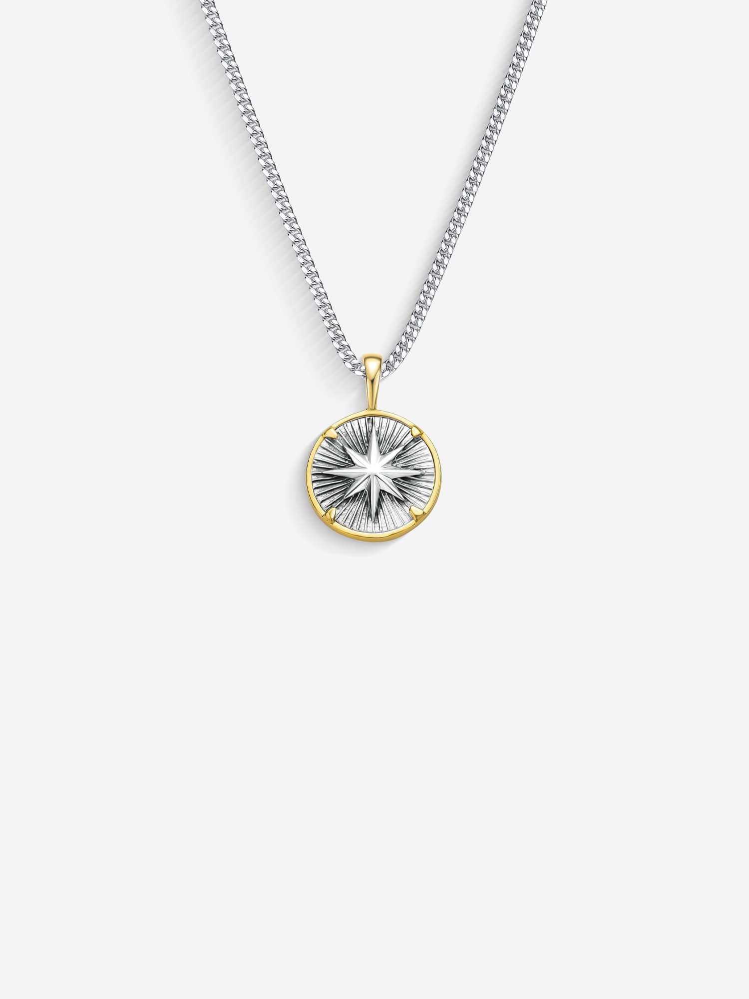 Colar Compass I — Prata & Ouro