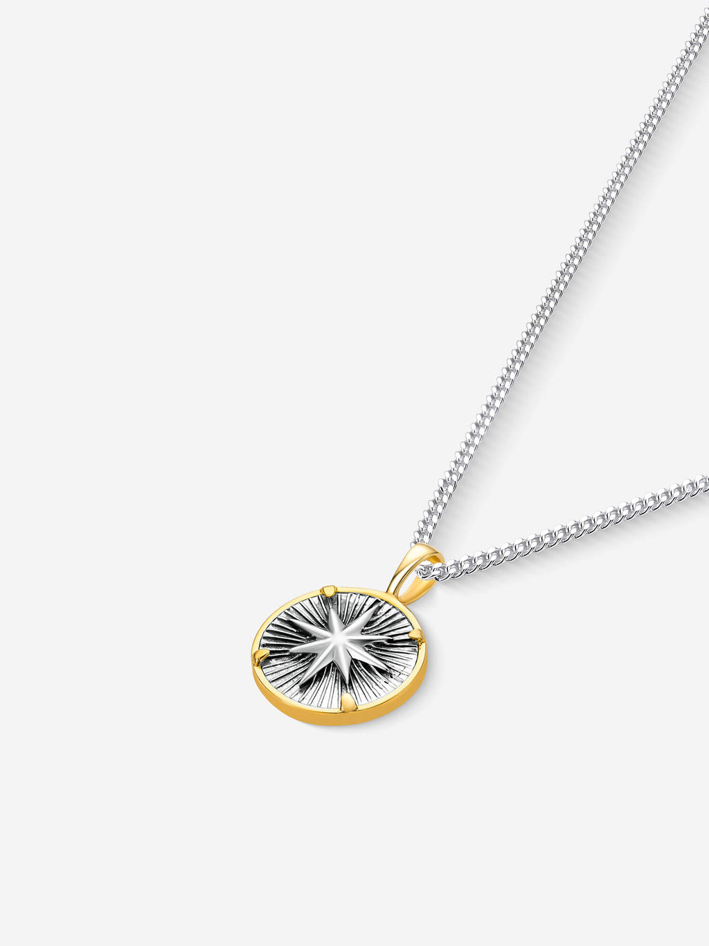 Colar Compass I — Prata & Ouro
