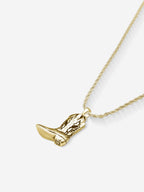 Colar Cowboy Boots — Prata 925 banho em Ouro