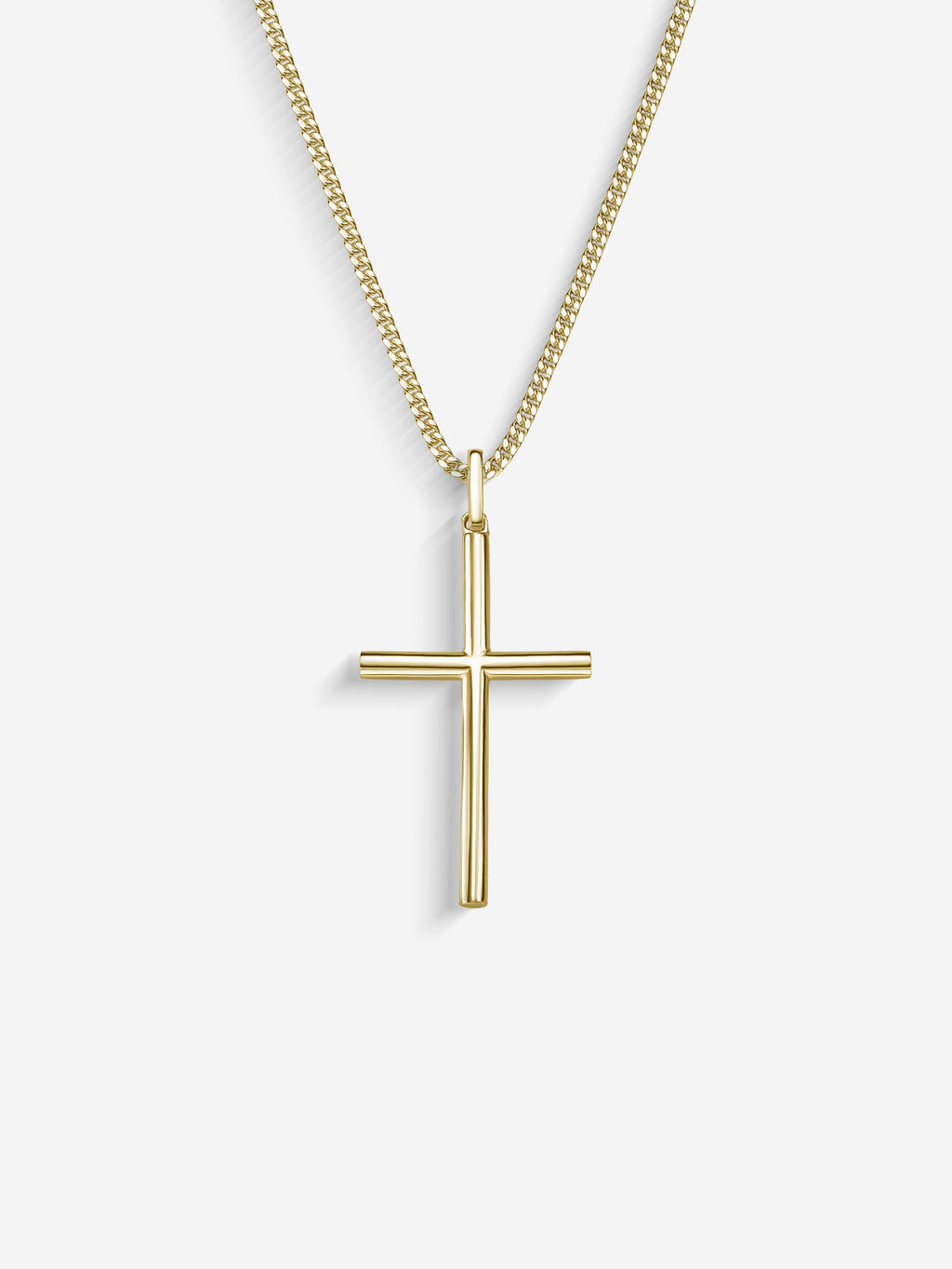 MATERIAL: PRATA BANHADA A OURO | Colar Cross Medium em Prata 925 banhada a Ouro 18k