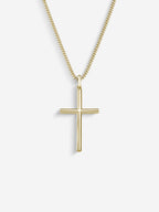 MATERIAL: PRATA BANHADA A OURO | Colar Cross Medium em Prata 925 banhada a Ouro 18k