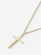 MATERIAL: PRATA BANHADA A OURO | Colar Cross Medium em Prata 925 banhada a Ouro 18k