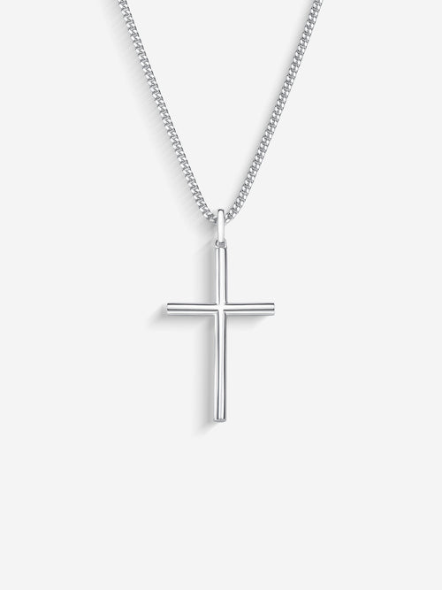 MATERIAL: PRATA | Colar Cross Medium em Prata 925