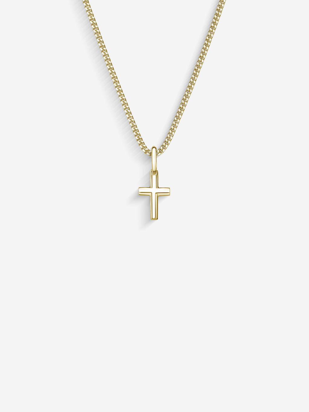 MATERIAL: PRATA BANHADA A OURO | Colar Cross Mini Bold em Prata 925 banhada a Ouro 18k
