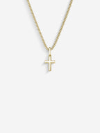 MATERIAL: PRATA BANHADA A OURO | Colar Cross Mini Bold em Prata 925 banhada a Ouro 18k