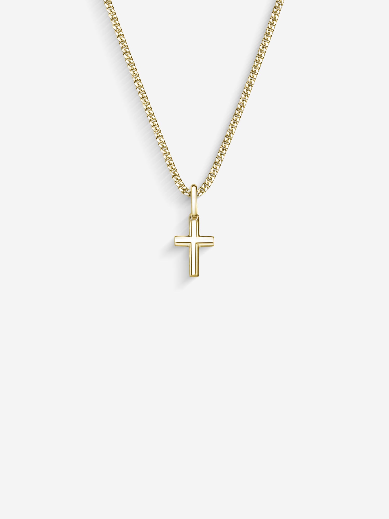 MATERIAL: PRATA BANHADA A OURO | Colar Cross Mini Bold em Prata 925 banhada a Ouro 18k