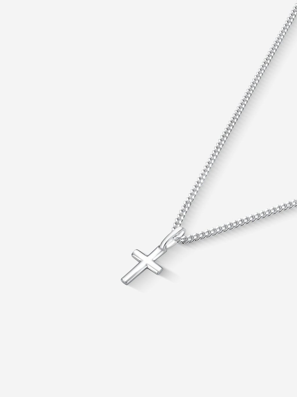 MATERIAL: PRATA | Colar Cross Mini Bold em Prata 925