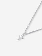 MATERIAL: PRATA | Colar Cross Mini Bold em Prata 925