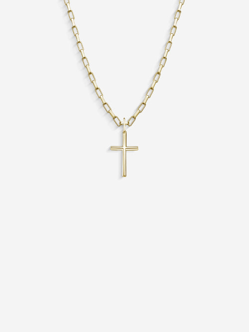 MATERIAL: PRATA BANHADA A OURO | Colar Cross Small em Prata 925 banhada a Ouro 18k