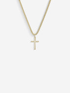 MATERIAL: PRATA BANHADA A OURO | Colar Cross Small em Prata 925 banhada a Ouro 18k