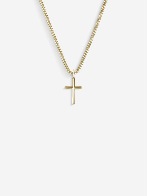 MATERIAL: PRATA BANHADA A OURO | Colar Cross Small em Prata 925 banhada a Ouro 18k