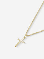 MATERIAL: PRATA BANHADA A OURO | Colar Cross Small em Prata 925 banhada a Ouro 18k