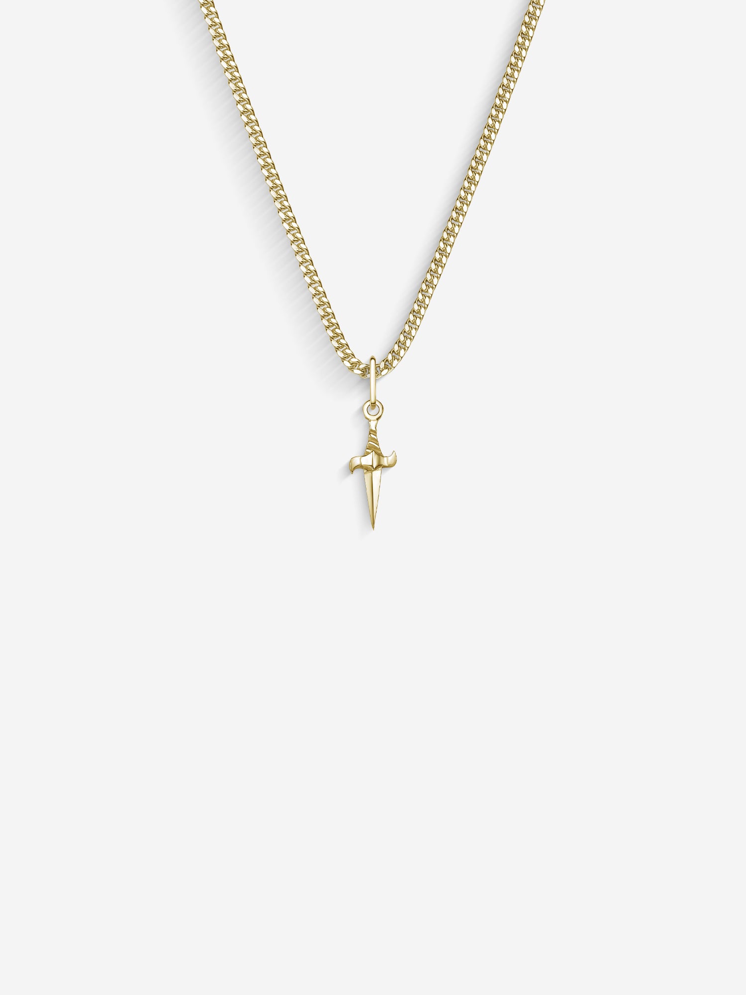 MATERIAL: PRATA BANHADA A OURO | Colar Dagger em Prata 925 banhada a Ouro 18k