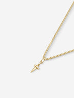 MATERIAL: PRATA BANHADA A OURO | Colar Dagger em Prata 925 banhada a Ouro 18k