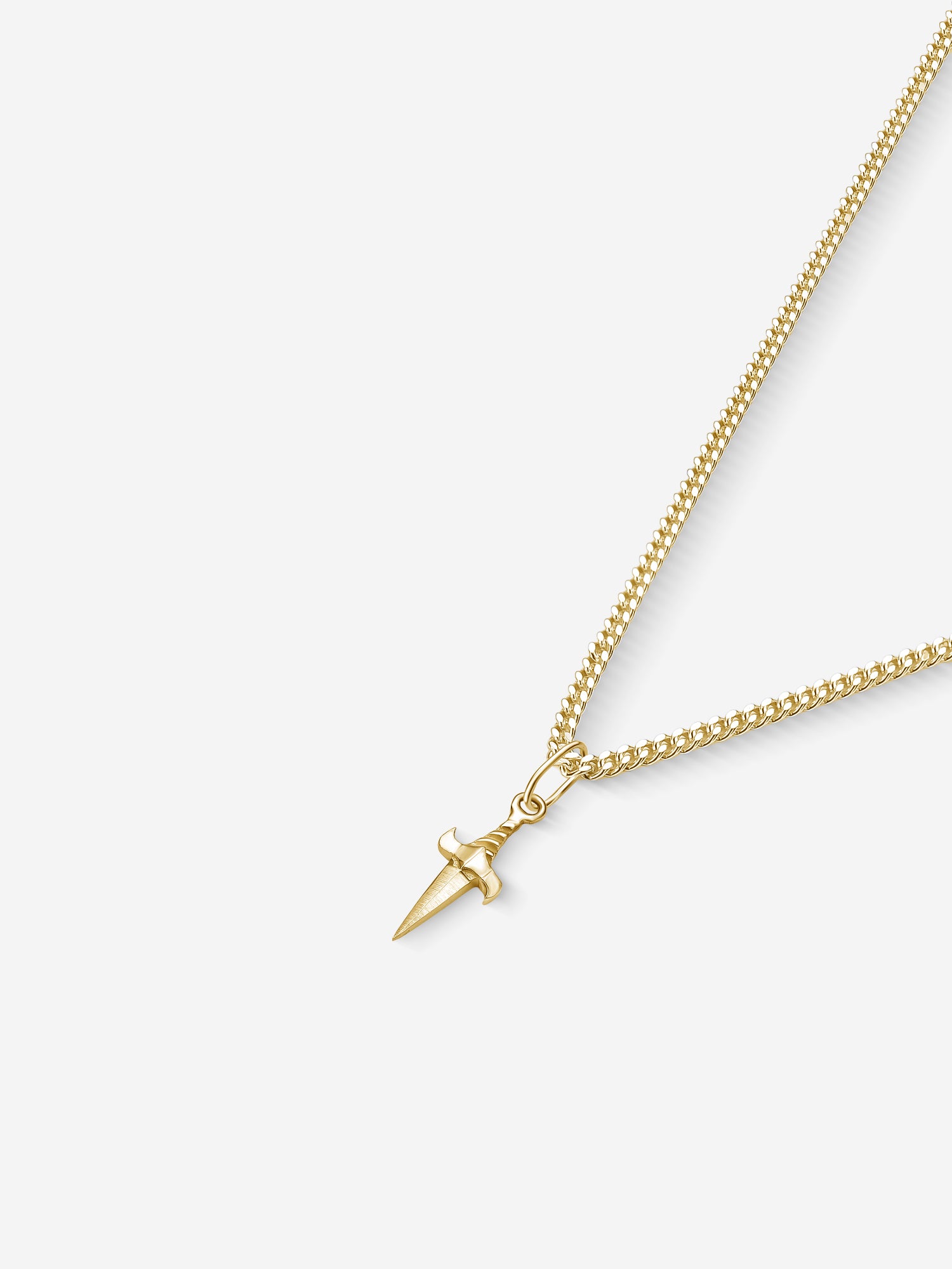 MATERIAL: PRATA BANHADA A OURO | Colar Dagger em Prata 925 banhada a Ouro 18k