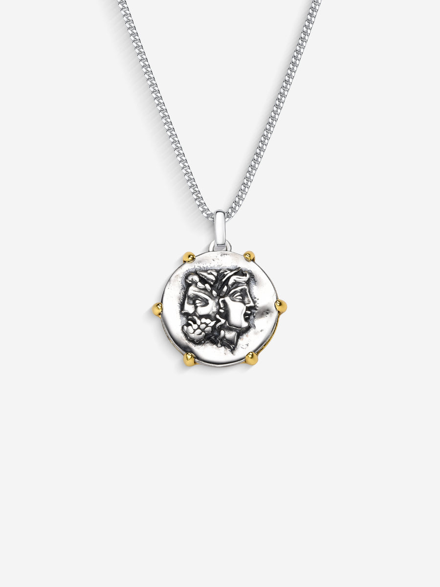 MATERIAL: PRATA E OURO | Colar Faces em Prata 925 e Ouro 18K