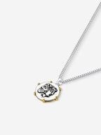 MATERIAL: PRATA E OURO | Colar Faces em Prata 925 e Ouro 18K