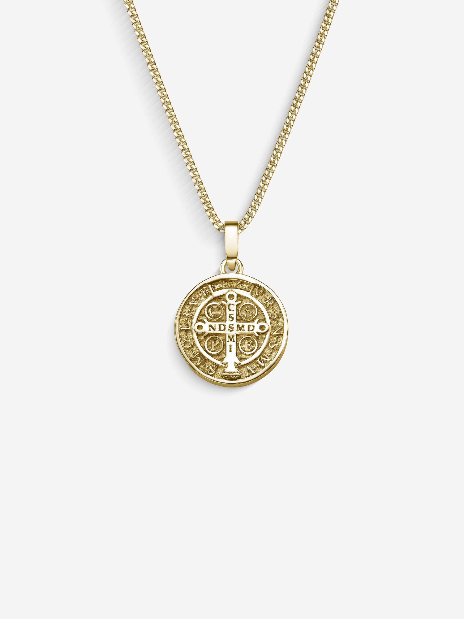 MATERIAL: PRATA BANHADA A OURO | Colar Medal SB em Prata 925 banhada a Ouro 18k