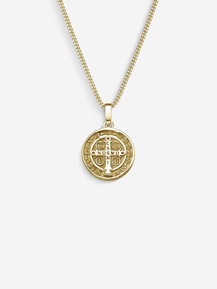 Colar Medal SB — Prata 925 banho em Ouro