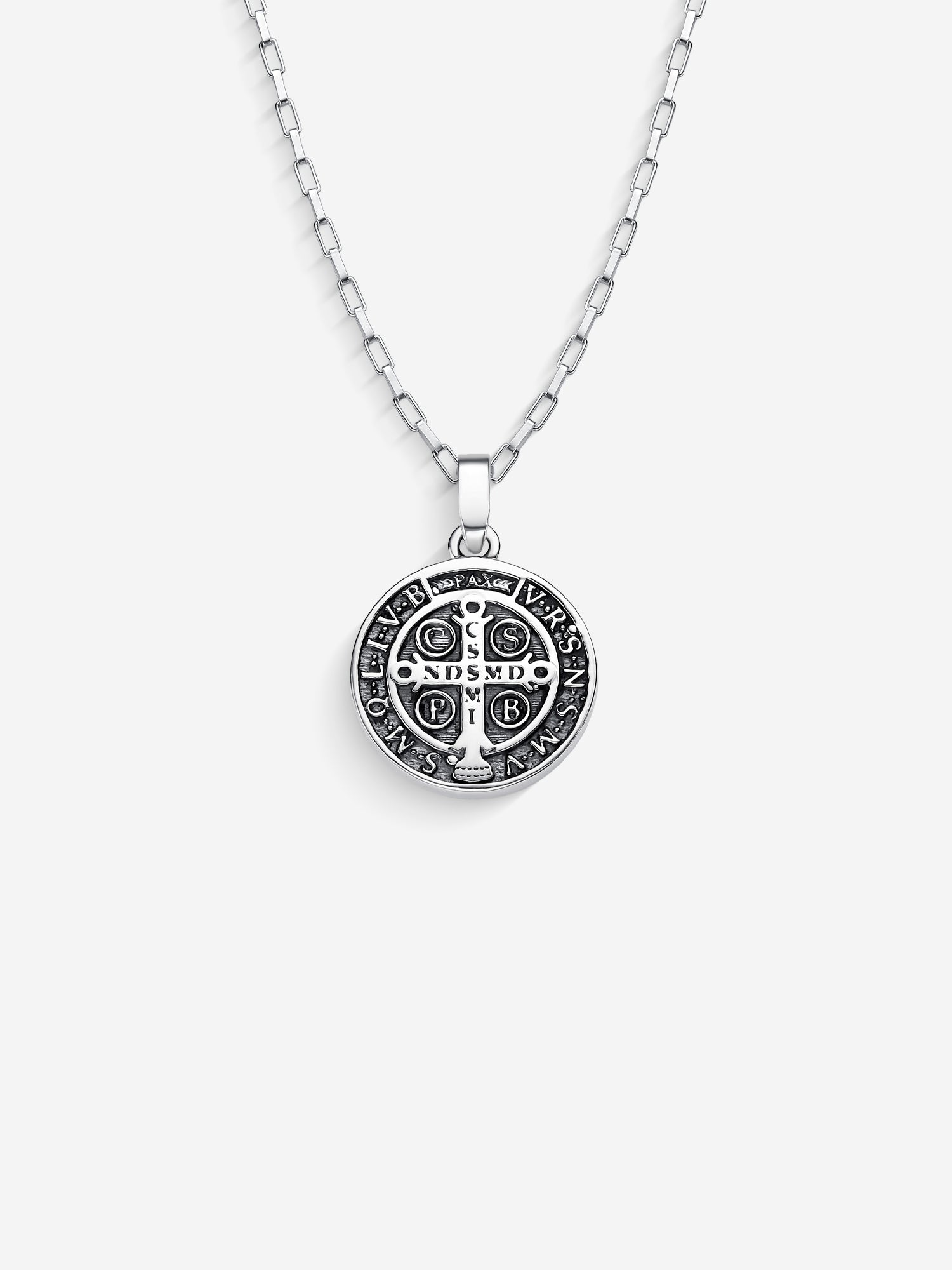 MATERIAL: PRATA OXIDADA | Colar Medal SB em Prata 925 Oxidada