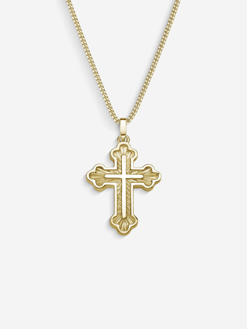 MATERIAL: PRATA BANHADA A OURO | Colar Russian Cross em Prata 925 banhada a Ouro 18k
