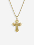 MATERIAL: PRATA BANHADA A OURO | Colar Russian Cross em Prata 925 banhada a Ouro 18k