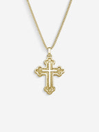 MATERIAL: PRATA BANHADA A OURO | Colar Russian Cross em Prata 925 banhada a Ouro 18k