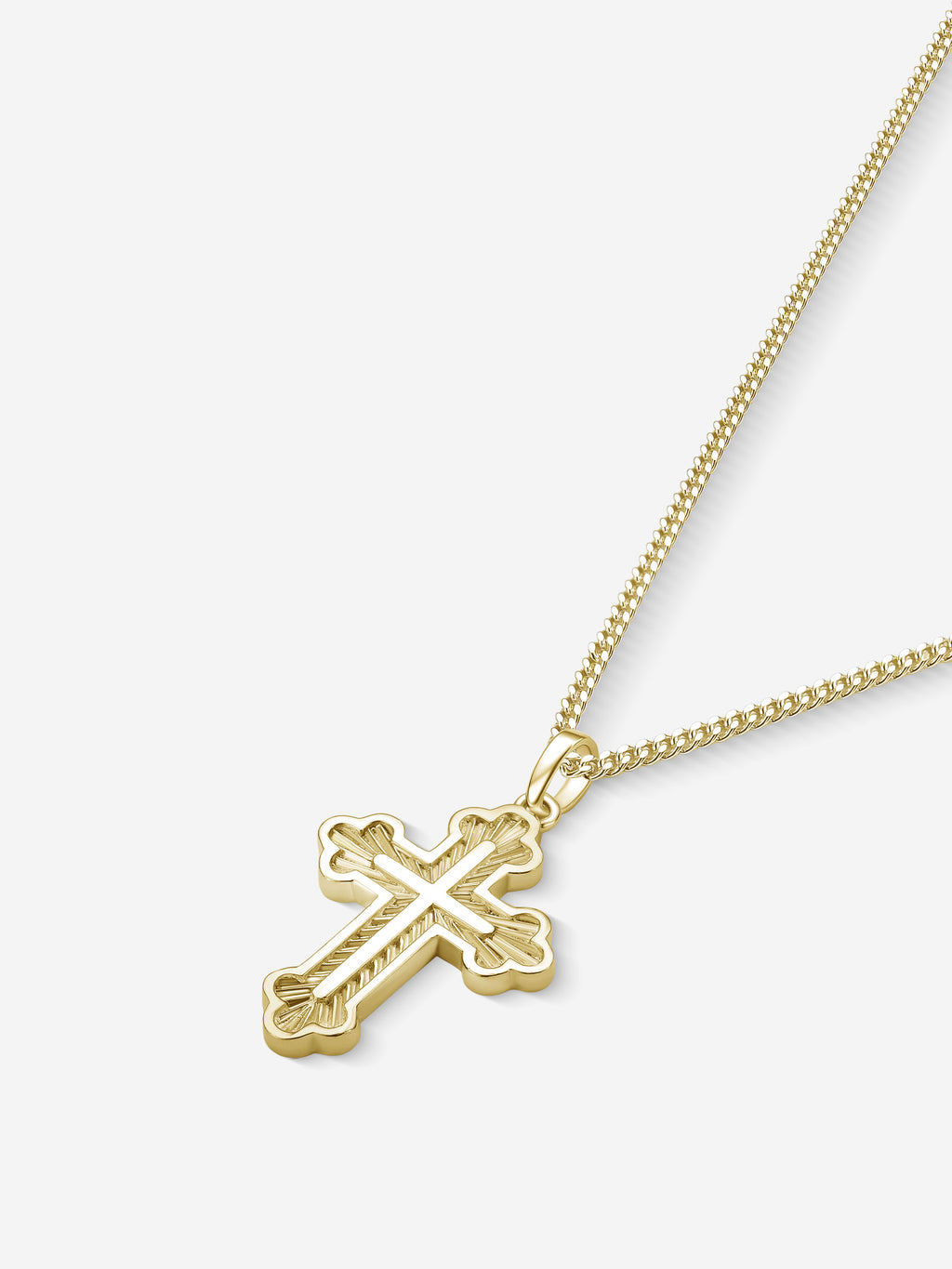 MATERIAL: PRATA BANHADA A OURO | Colar Russian Cross em Prata 925 banhada a Ouro 18k
