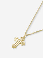 MATERIAL: PRATA BANHADA A OURO | Colar Russian Cross em Prata 925 banhada a Ouro 18k