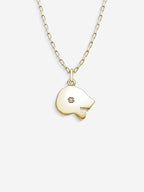 Colar Savage com corrente Classic em metal banhado a Ouro