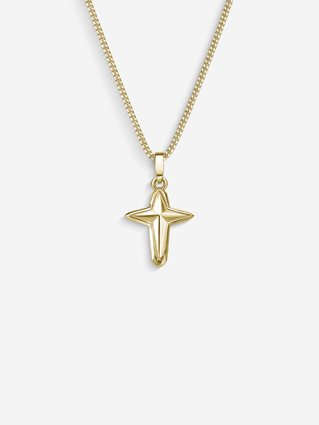 MATERIAL: PRATA BANHADA A OURO | Colar Star Cross em Prata 925 banhada a Ouro 18k